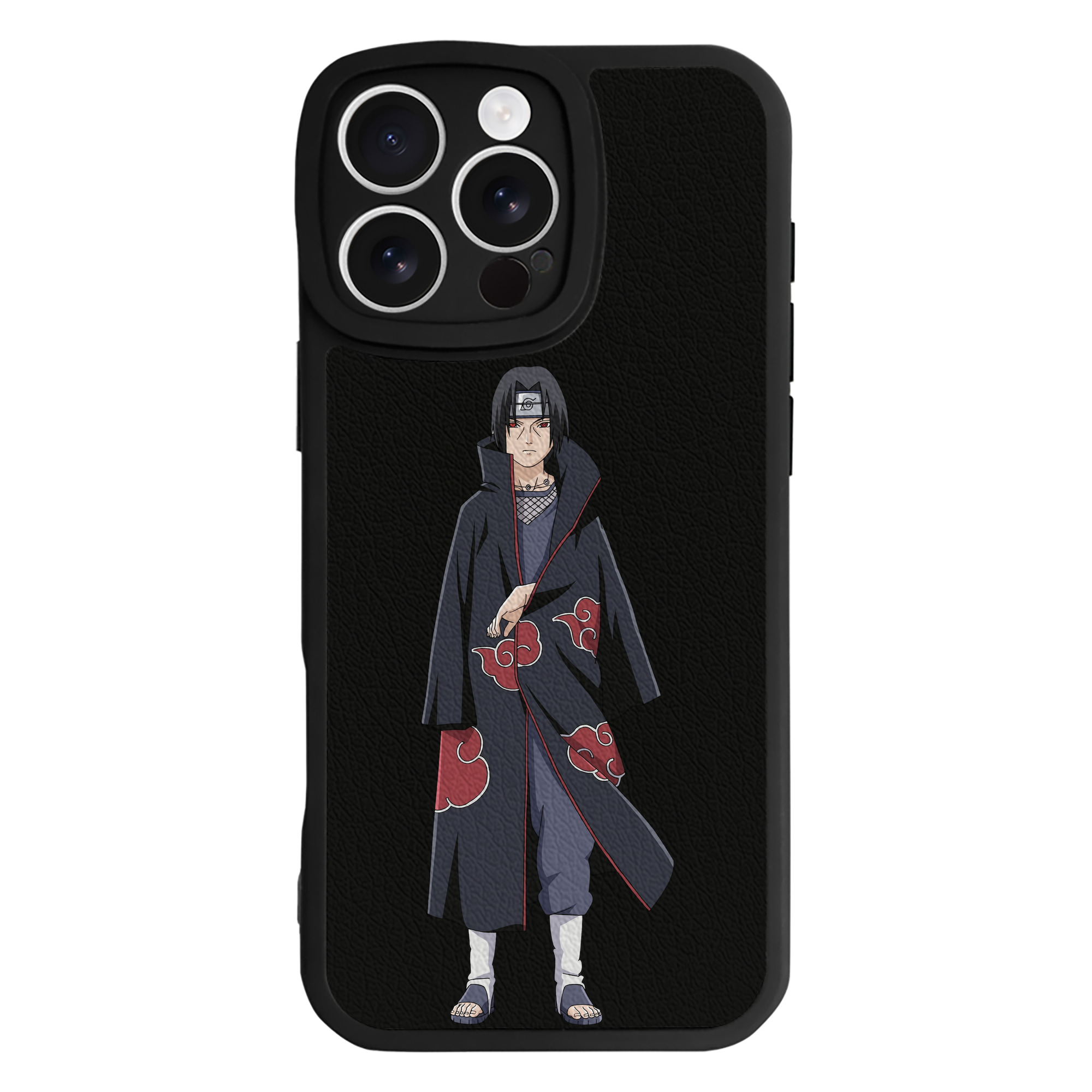 （画像用） NARUTO -ナルト- うちは イタチ Uchiha Itachi 【iPhone 16シリーズ対応】シリコンスマホケース（レザー調） 材質：シリコン